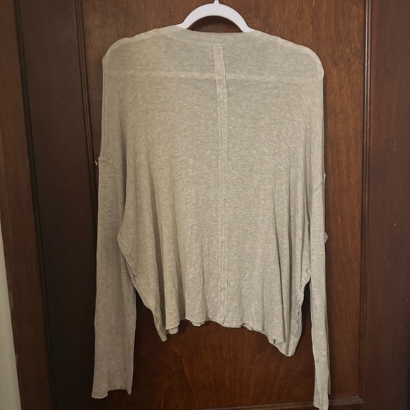 BEAUTIFUL PEOPLE BOXY RAW HEM L/S TOP SIZE M - Picture 3 of 5
